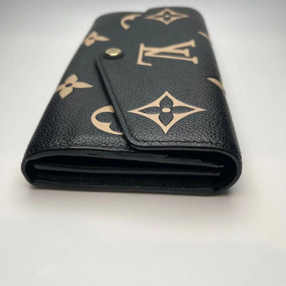 LOUIS VUITTON RFID Bicolor Monogram Empreinte Leather Sarah Wallet - Preowned - Picture 7 of 16